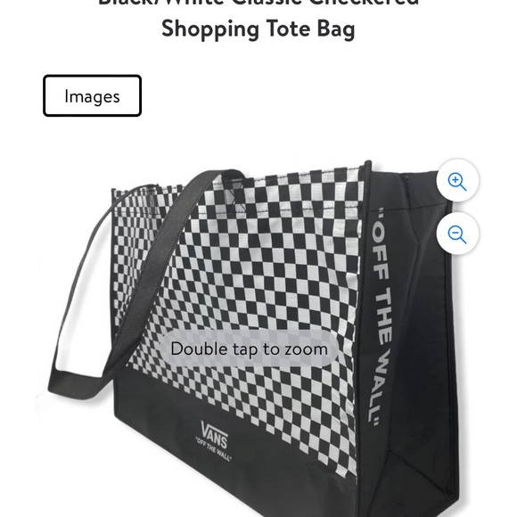 New With Tags Vans Bag Unisex Original Black And checkered . - Picture 3 of 13